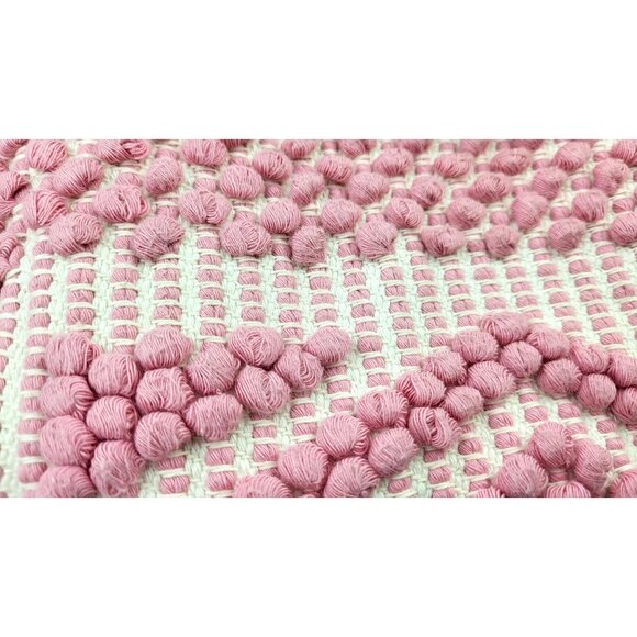 Antonello Pink and Cream Suni Rombi Bag - Size 8" H x 12"L x 1"D - Picture 5 of 6